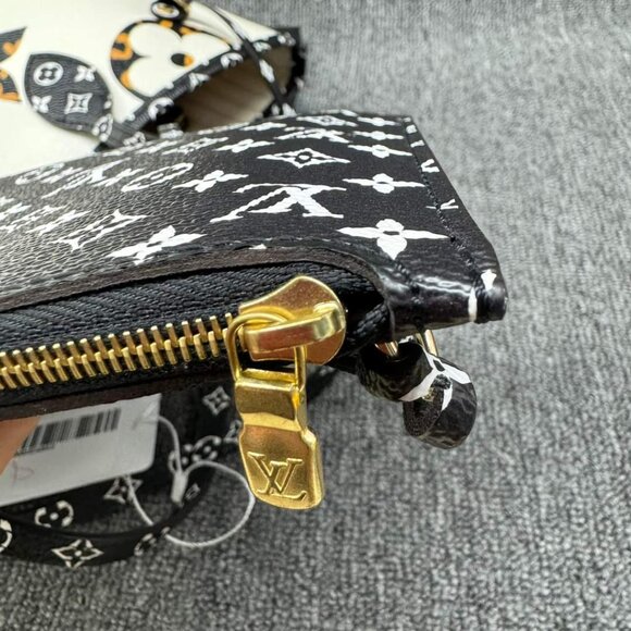 100% Authentic Louis Vuitton Neverfull W/Pouch Leather Tote Bag - Picture 11 of 16